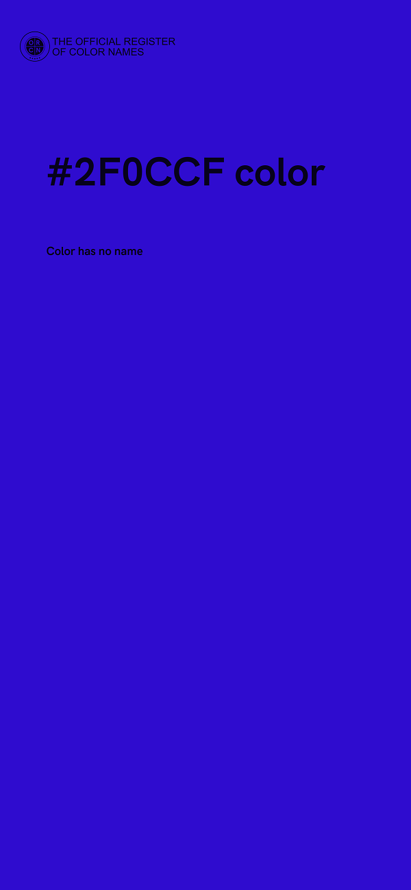 #2F0CCF color image