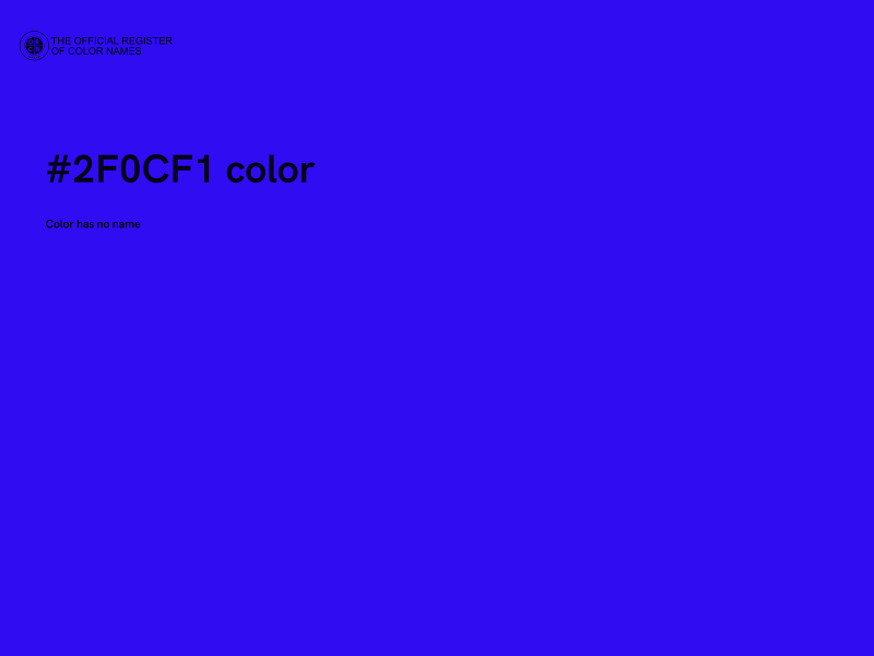 #2F0CF1 color image