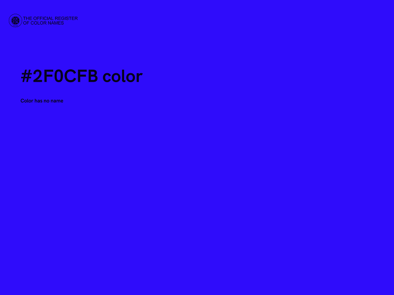 #2F0CFB color image