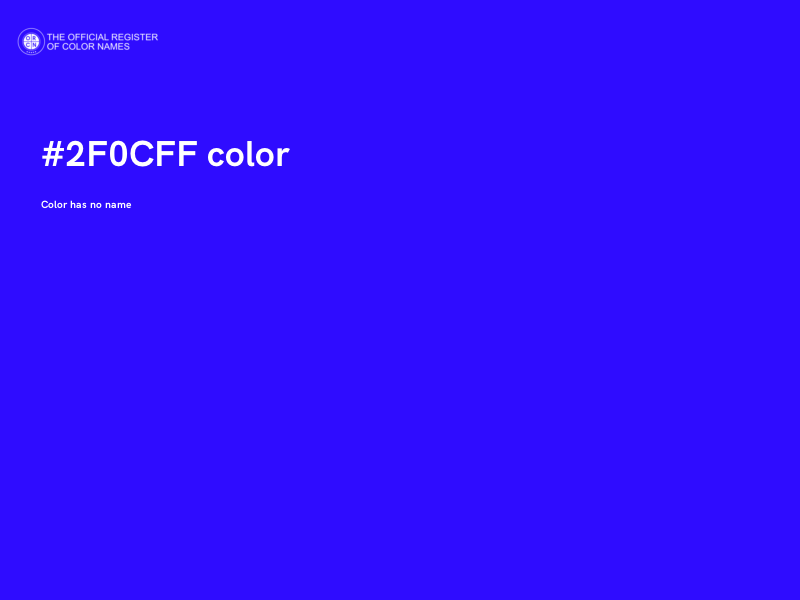 #2F0CFF color image