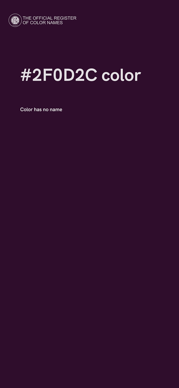 #2F0D2C color image