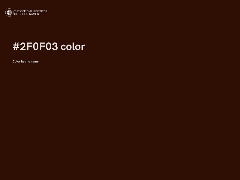 #2F0F03 color image