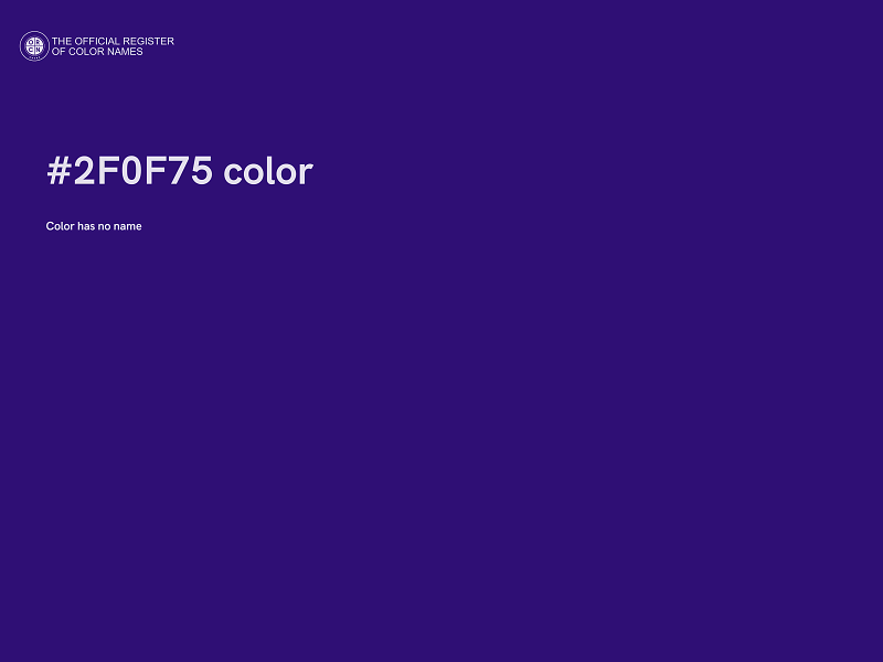 #2F0F75 color image