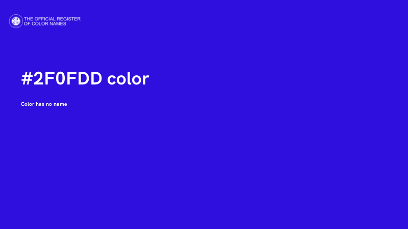 #2F0FDD color image