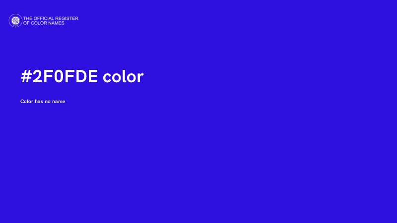 #2F0FDE color image