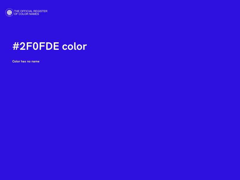 #2F0FDE color image