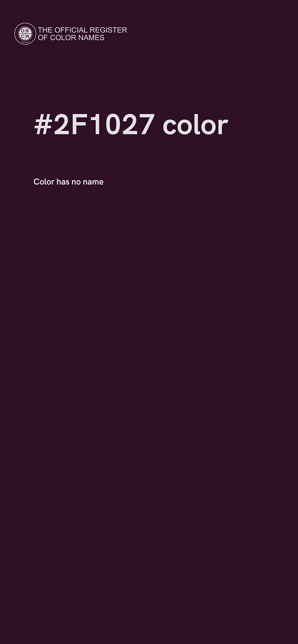 #2F1027 color image