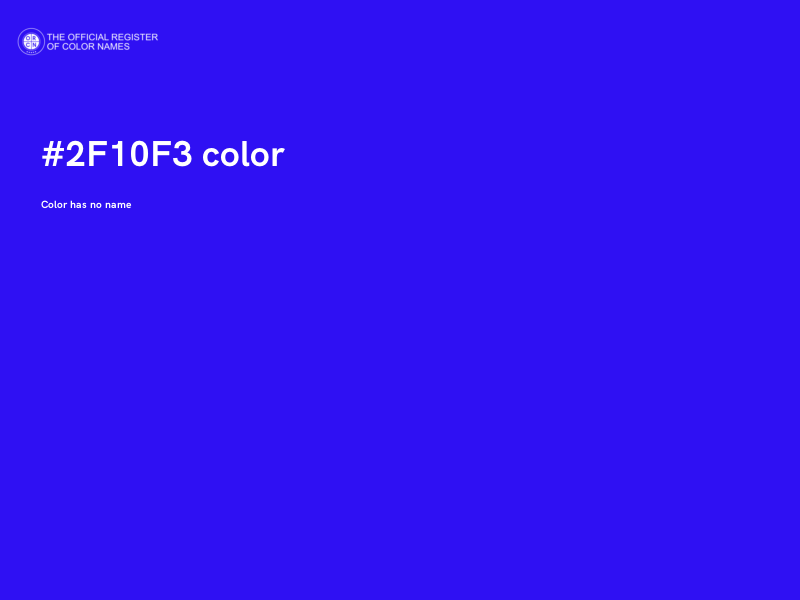 #2F10F3 color image