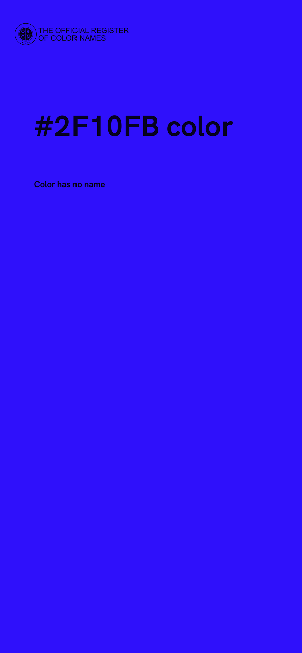 #2F10FB color image