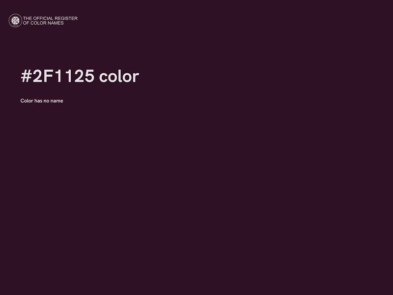 #2F1125 color image
