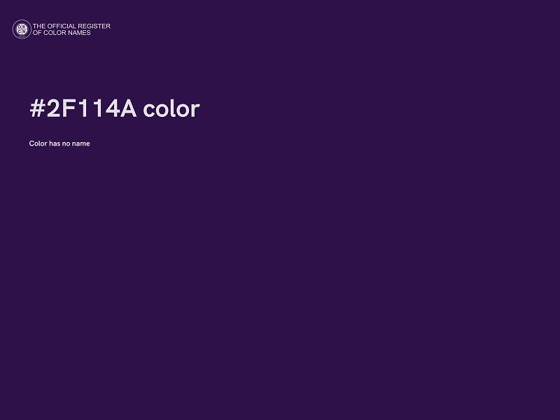 #2F114A color image