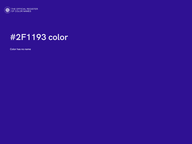 #2F1193 color image