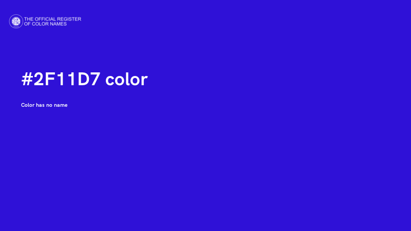 #2F11D7 color image