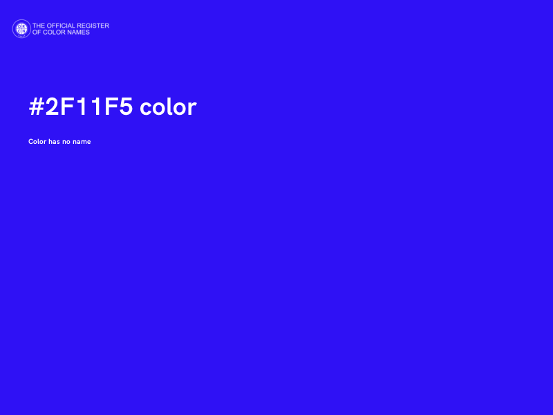 #2F11F5 color image