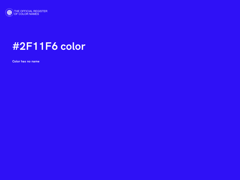 #2F11F6 color image