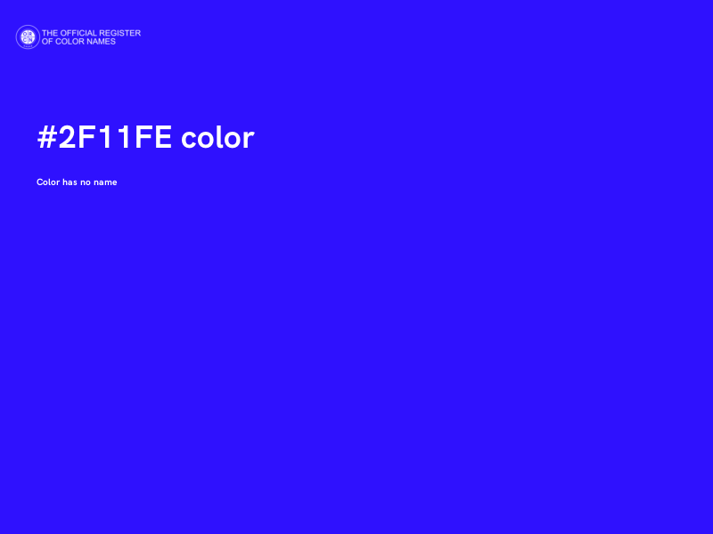 #2F11FE color image
