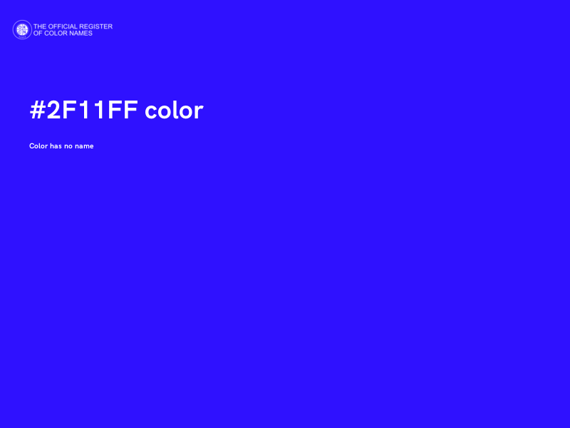 #2F11FF color image