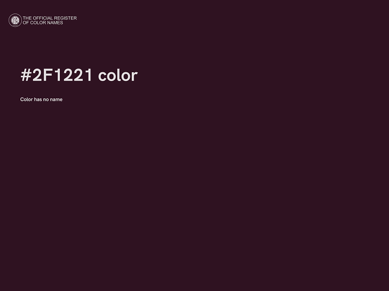 #2F1221 color image