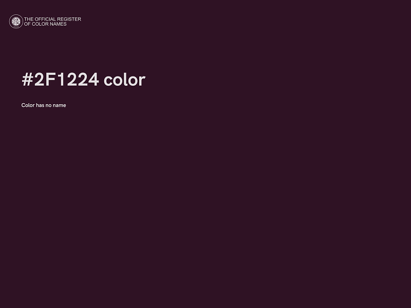 #2F1224 color image