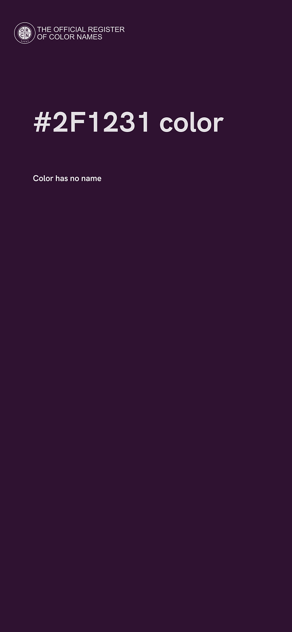 #2F1231 color image