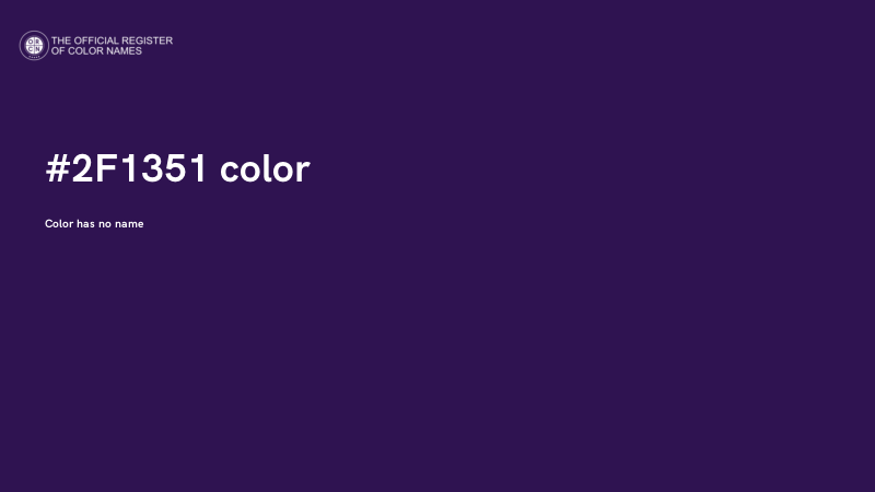 #2F1351 color image