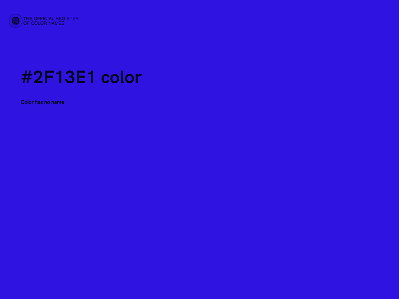 #2F13E1 color image