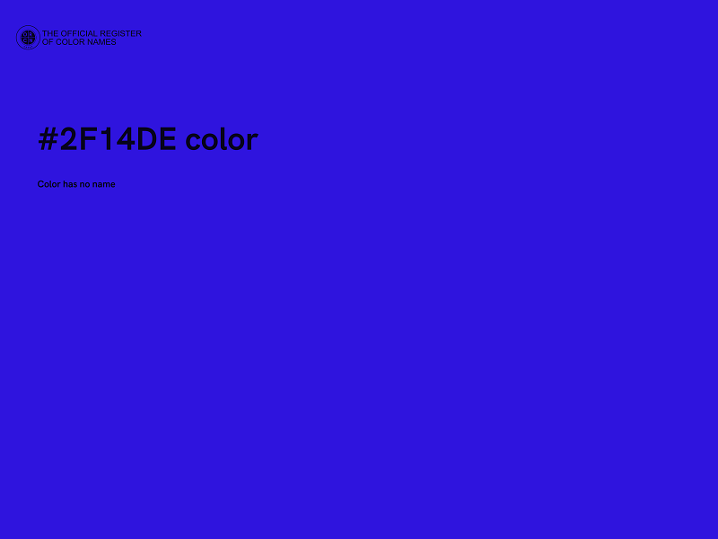 #2F14DE color image