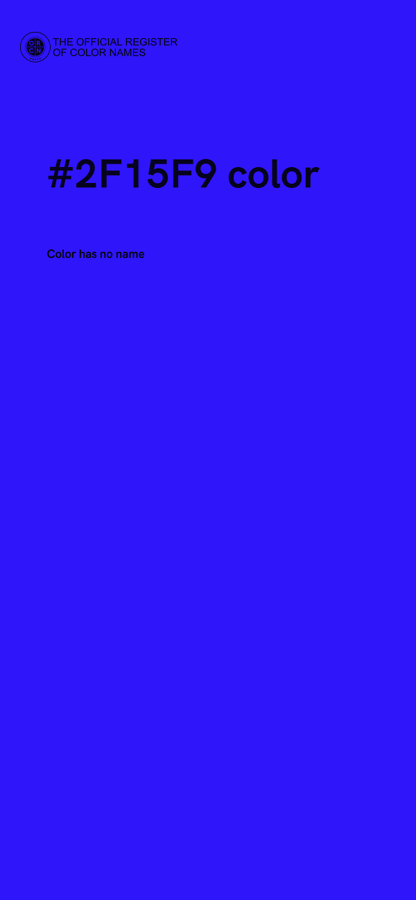 #2F15F9 color image