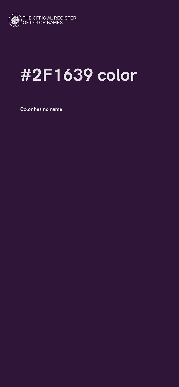 #2F1639 color image