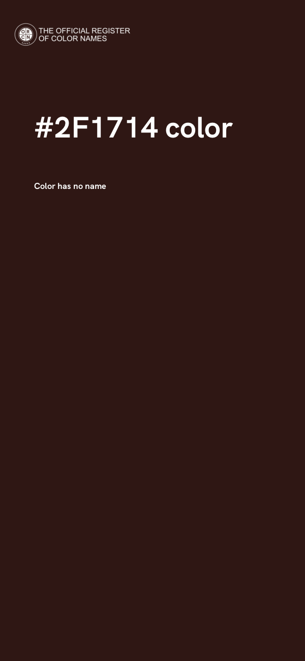 #2F1714 color image