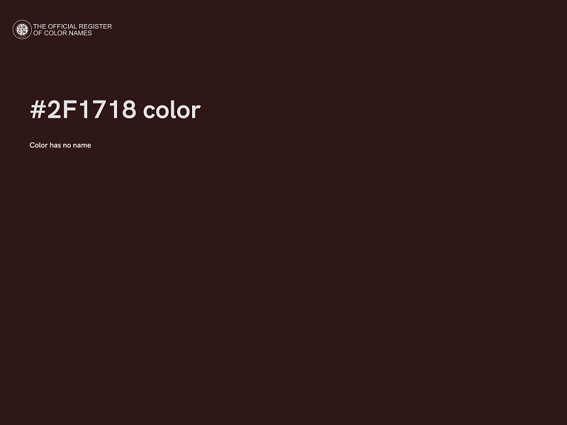 #2F1718 color image