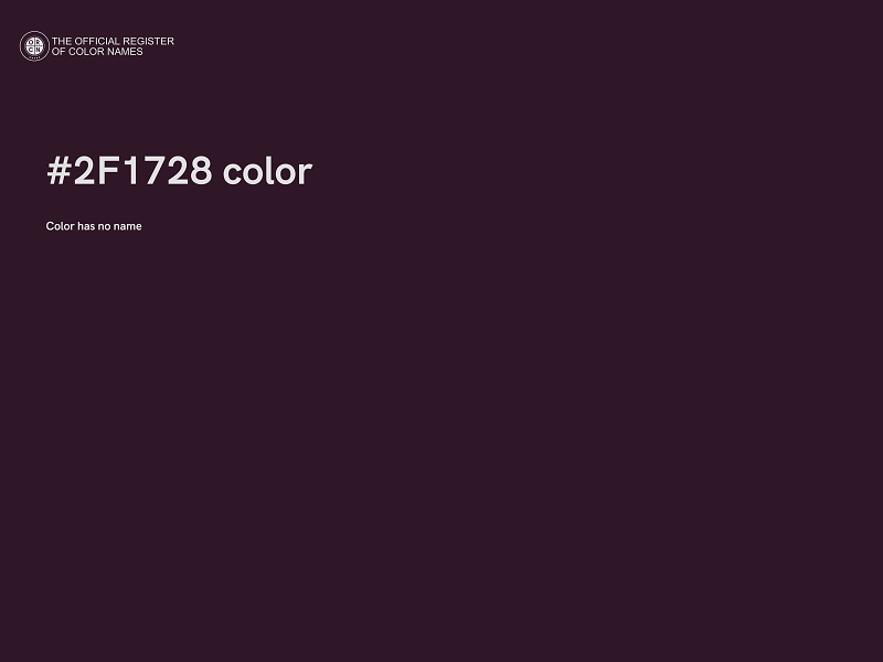 #2F1728 color image