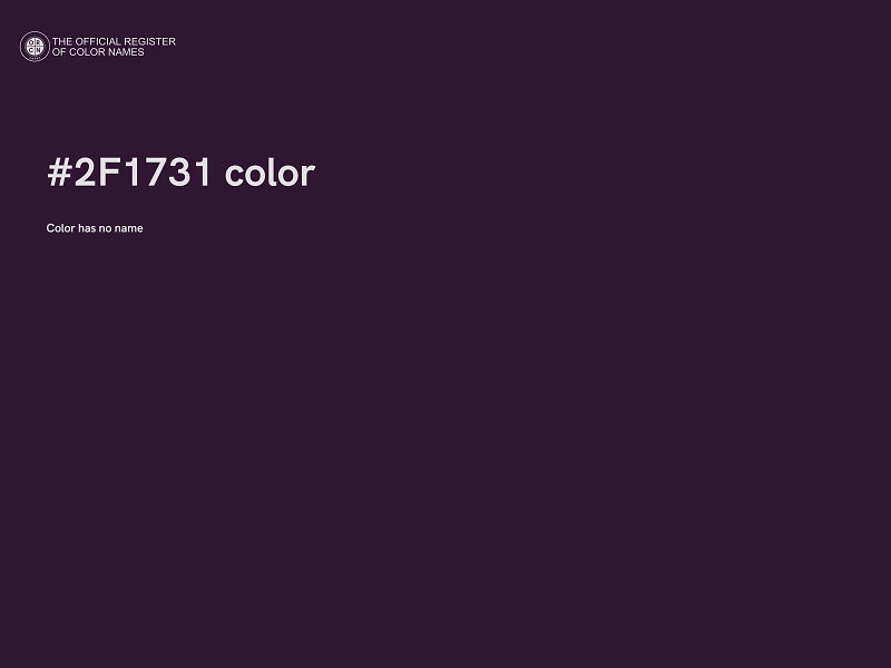 #2F1731 color image