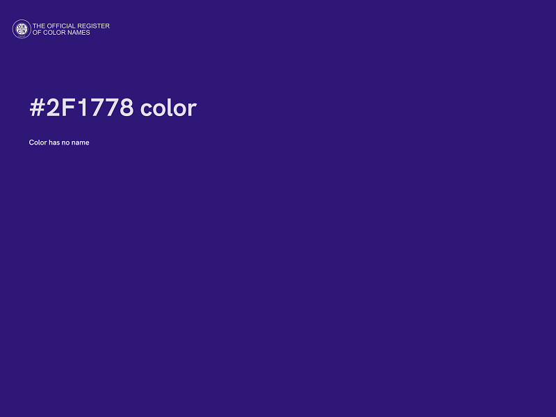 #2F1778 color image