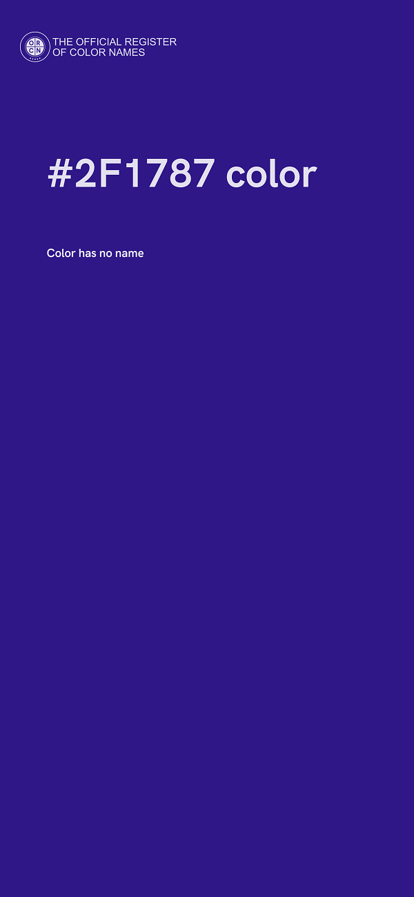 #2F1787 color image