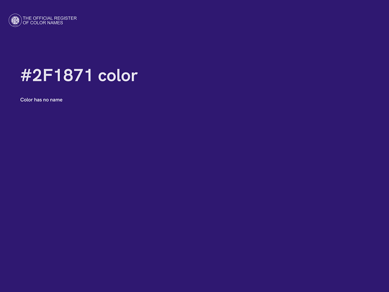 #2F1871 color image