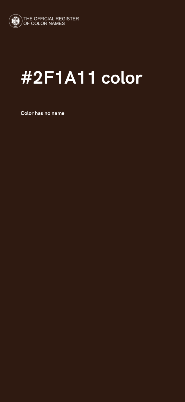 #2F1A11 color image