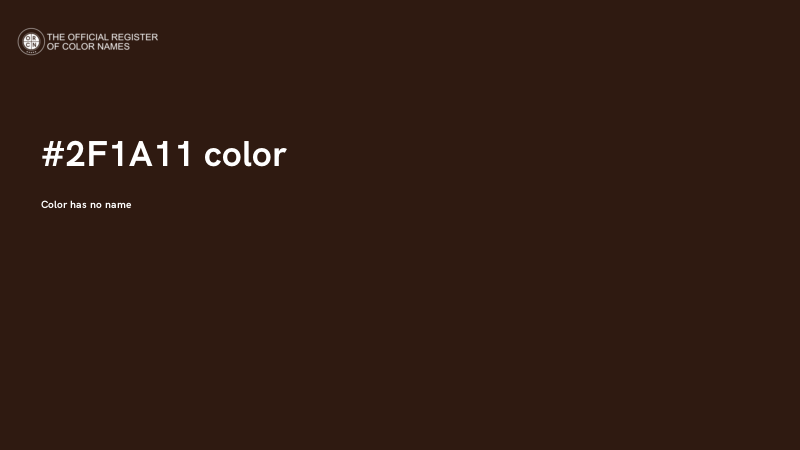#2F1A11 color image
