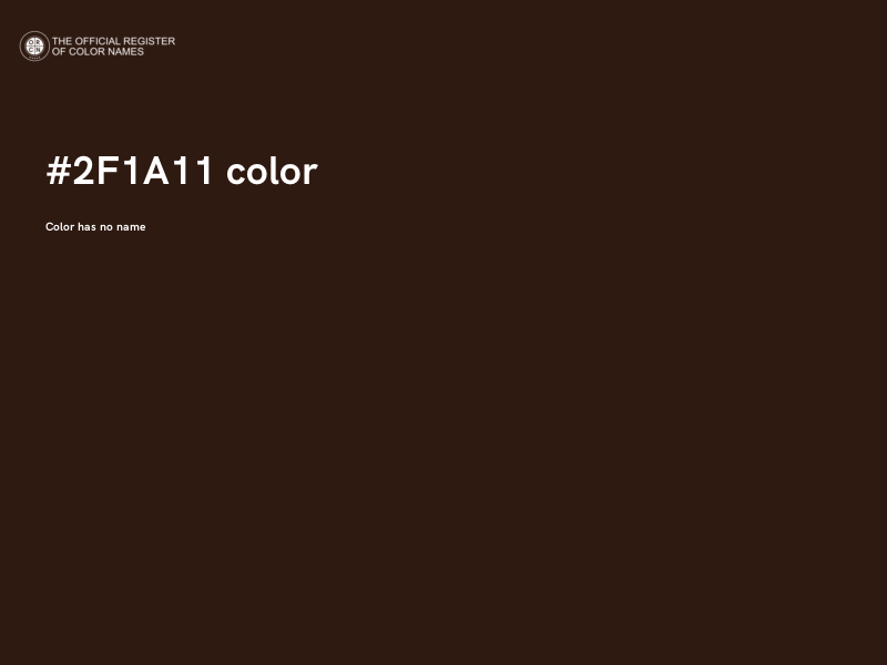 #2F1A11 color image