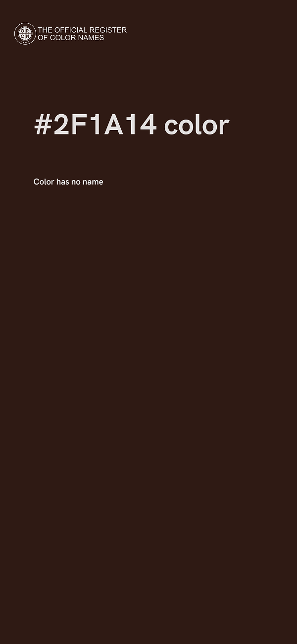 #2F1A14 color image