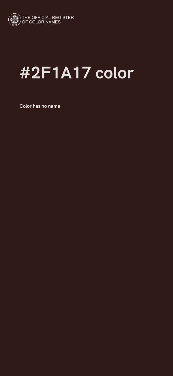 #2F1A17 color image