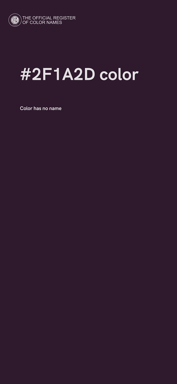#2F1A2D color image