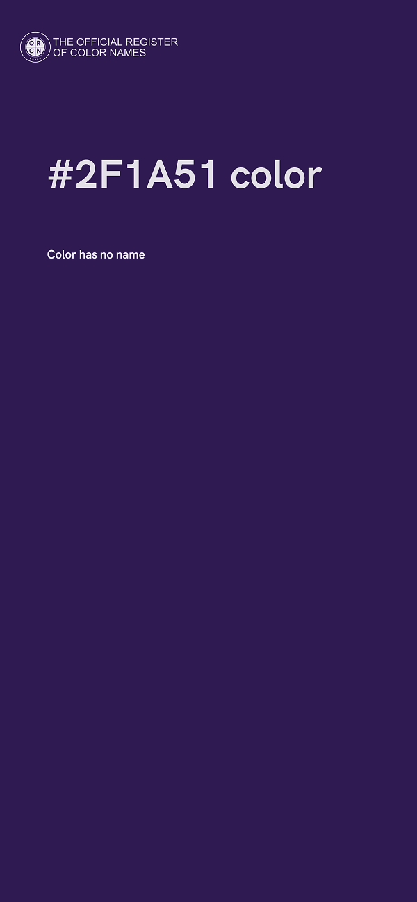 #2F1A51 color image