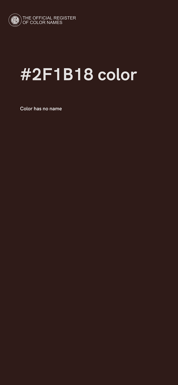 #2F1B18 color image