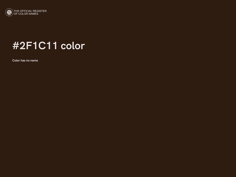 #2F1C11 color image