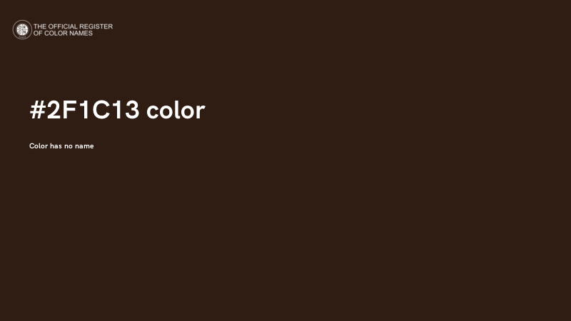 #2F1C13 color image