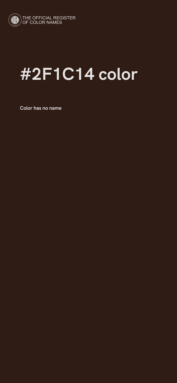 #2F1C14 color image