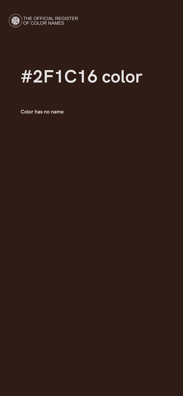 #2F1C16 color image