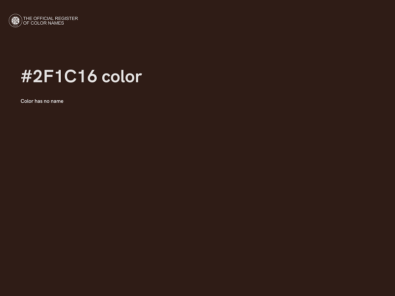 #2F1C16 color image