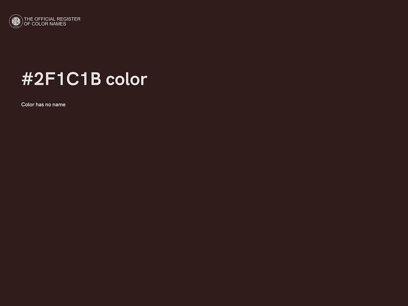 #2F1C1B color image